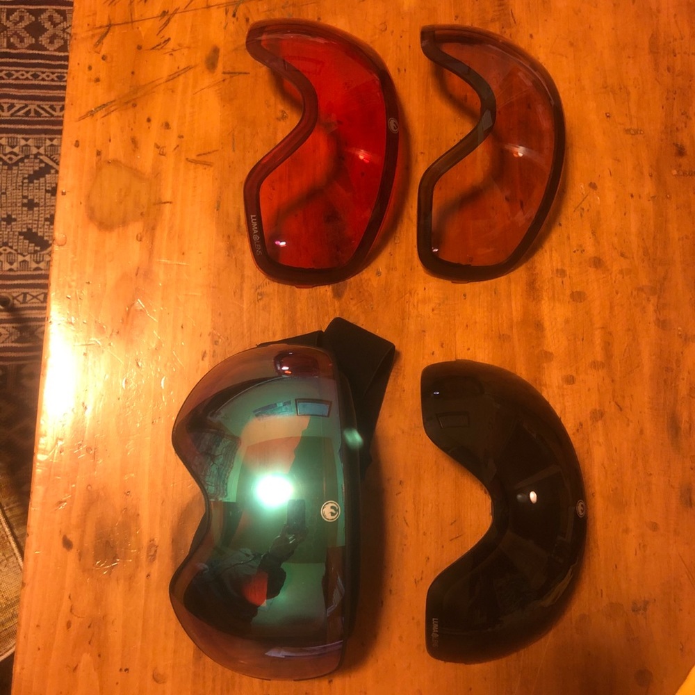Dragon X2s goggles with 4 lenses!